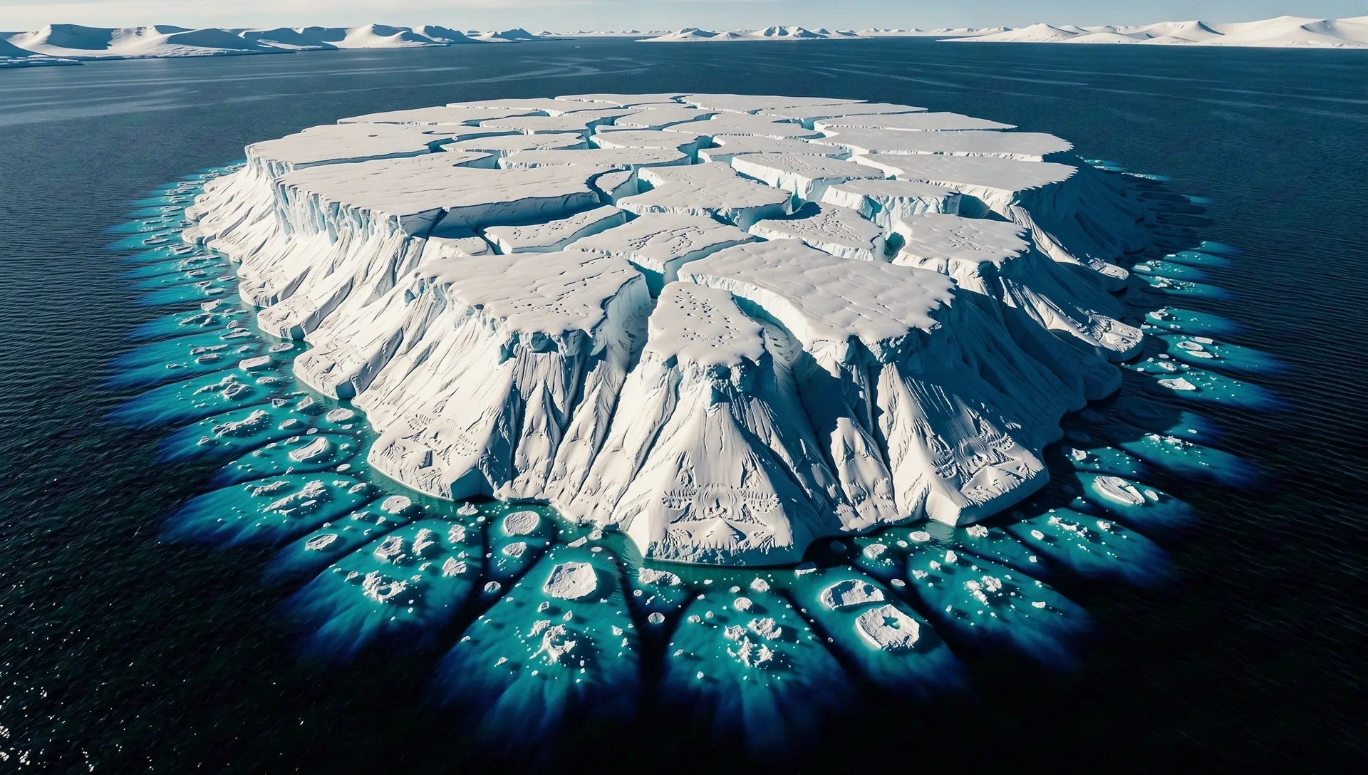 Aerial view of Canadian glacial topography